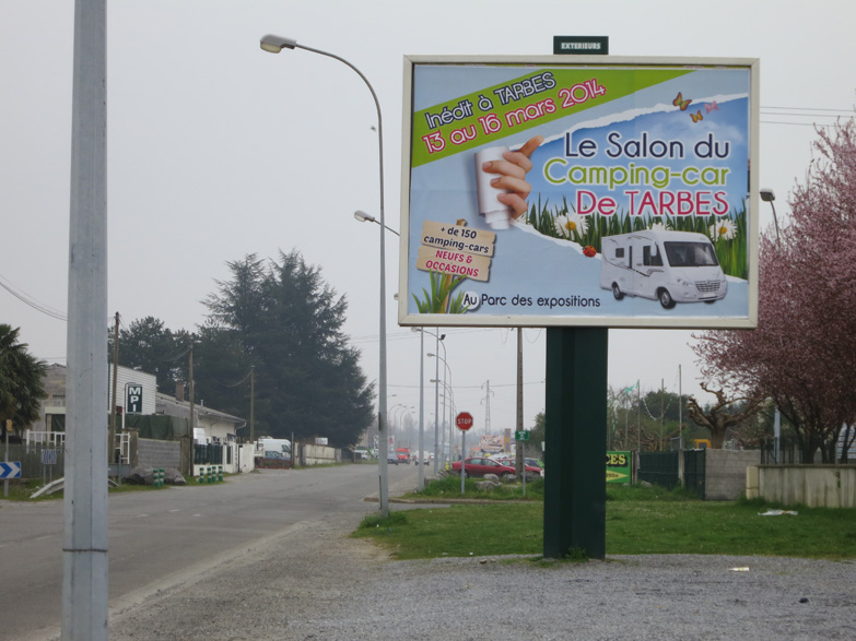 Exemple d'affichage 4x3m réalisé par Exterieurs dans les départements 64, 65 et 31